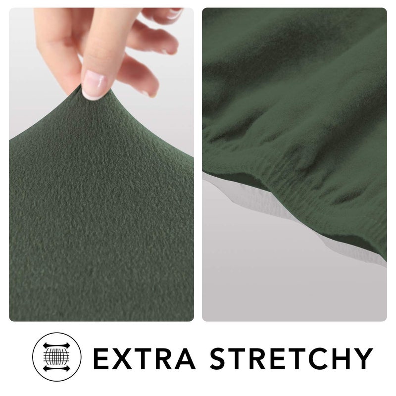 PureFit Super Stretch Sofa Slipcover â€“ Spandex Non Slip Soft Couch Sofa Cover, Washable Furniture Protector with Non Skid Foam and Elastic Bottom for Kids, Pets ï¼ˆOversized Sofa, Grayish Greenï¼‰ - Image 4